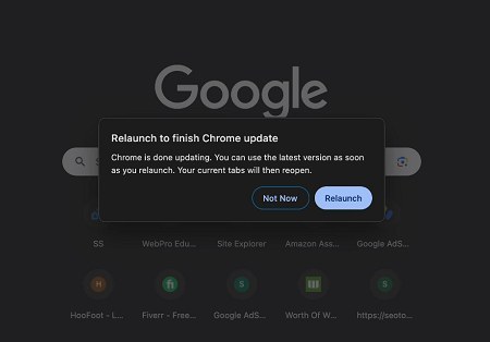 Relaunch Google Chrome On Mac / MacBook