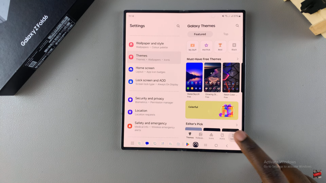 Revert To Default Icons On Samsung Galaxy Z Fold 6