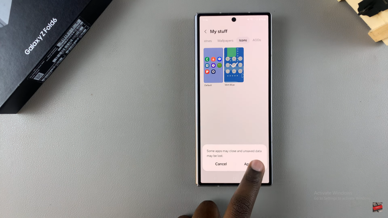 Revert To Default Icons On Samsung Galaxy Z Fold 6