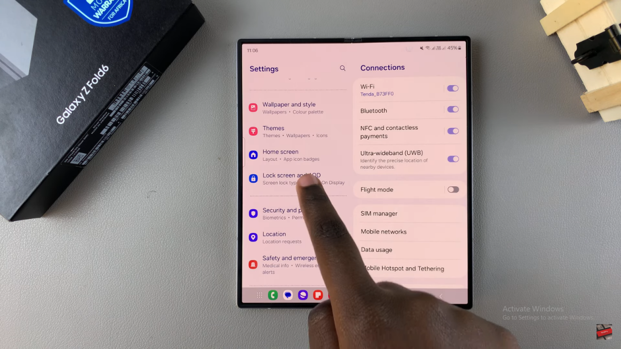 Set The Time For Auto Lock When Screen Turns Off On Samsung Galaxy Z Fold 6