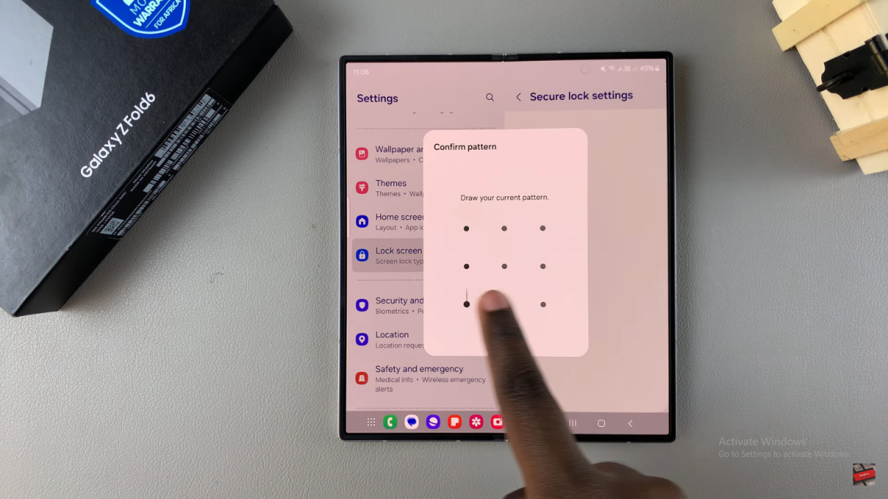 Set The Time For Auto Lock When Screen Turns Off On Samsung Galaxy Z Fold 6