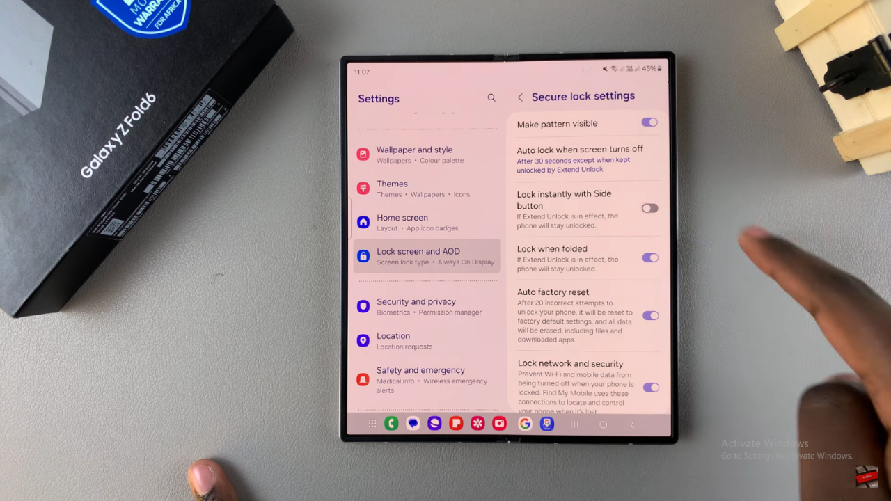 Increase Text Size For Samsung Internet On Samsung Galaxy Z Fold 6