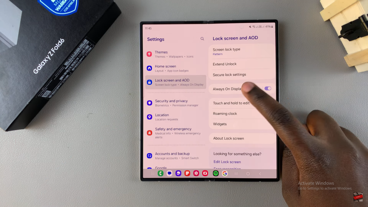  Set Always On Display To Show New Notifications On Samsung Galaxy Z Fold 6