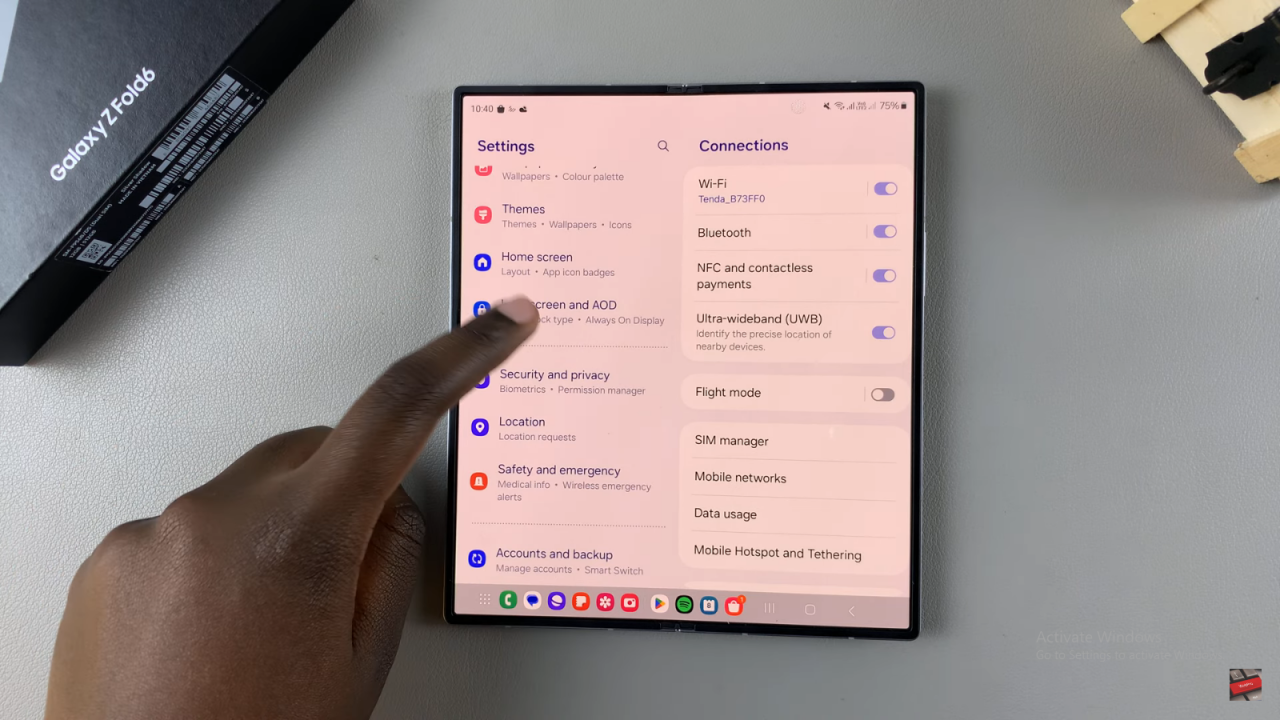 Show Calendar Schedule On Always ON Display On Samsung Galaxy Z Fold 6