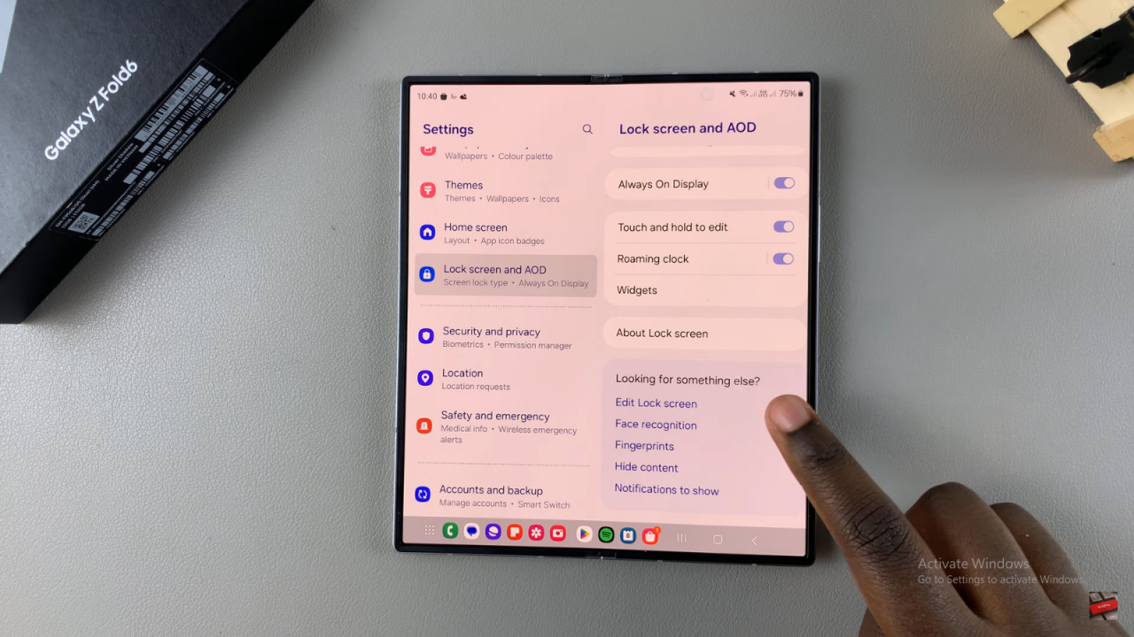 Show Calendar Schedule On Always ON Display On Samsung Galaxy Z Fold 6