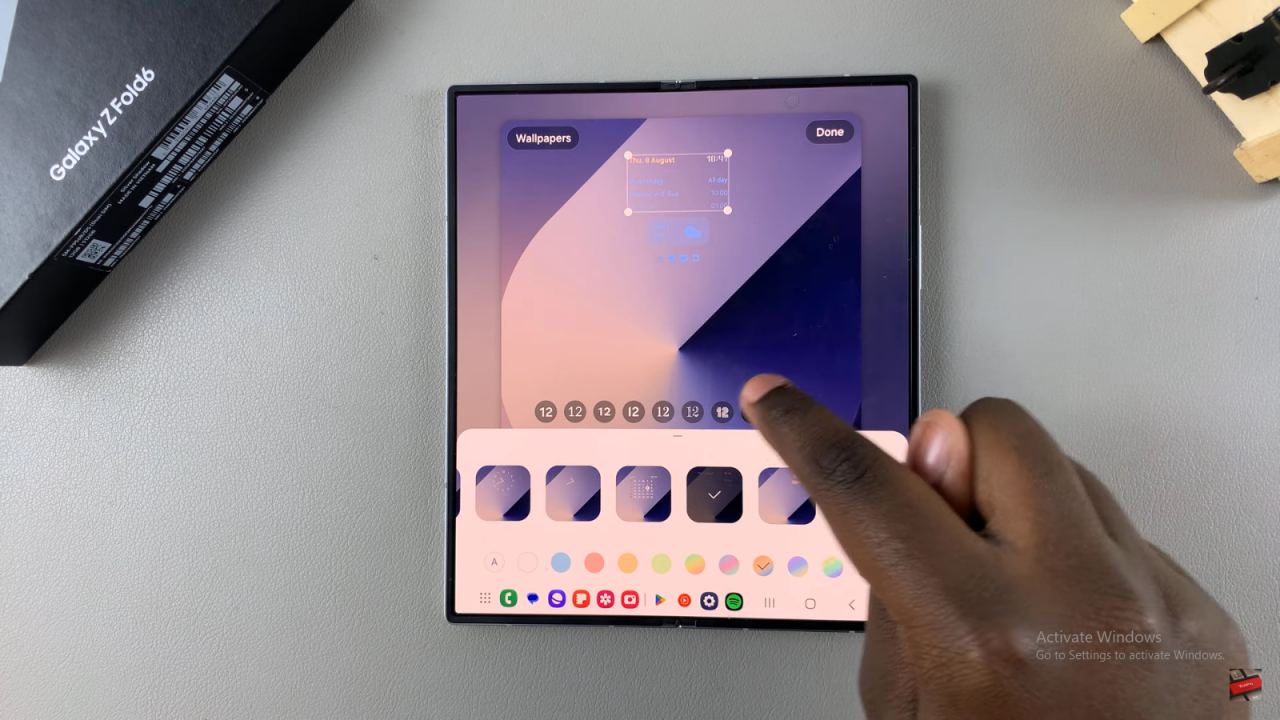 Show Calendar Schedule On Always ON Display On Samsung Galaxy Z Fold 6