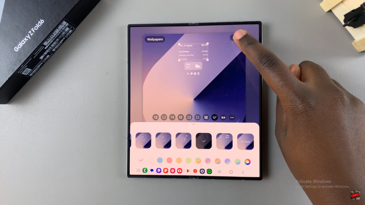 Show Calendar Schedule On Always ON Display On Samsung Galaxy Z Fold 6