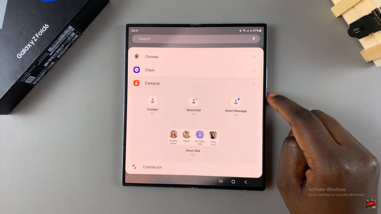 Add Contact Widget To Home Screen On Samsung Galaxy Z Fold 6