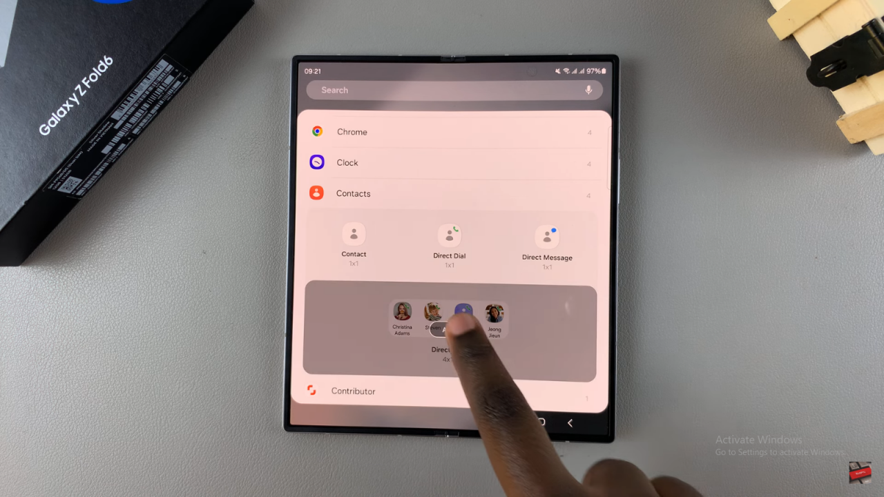 Add Contact Widget To Home Screen On Samsung Galaxy Z Fold 6