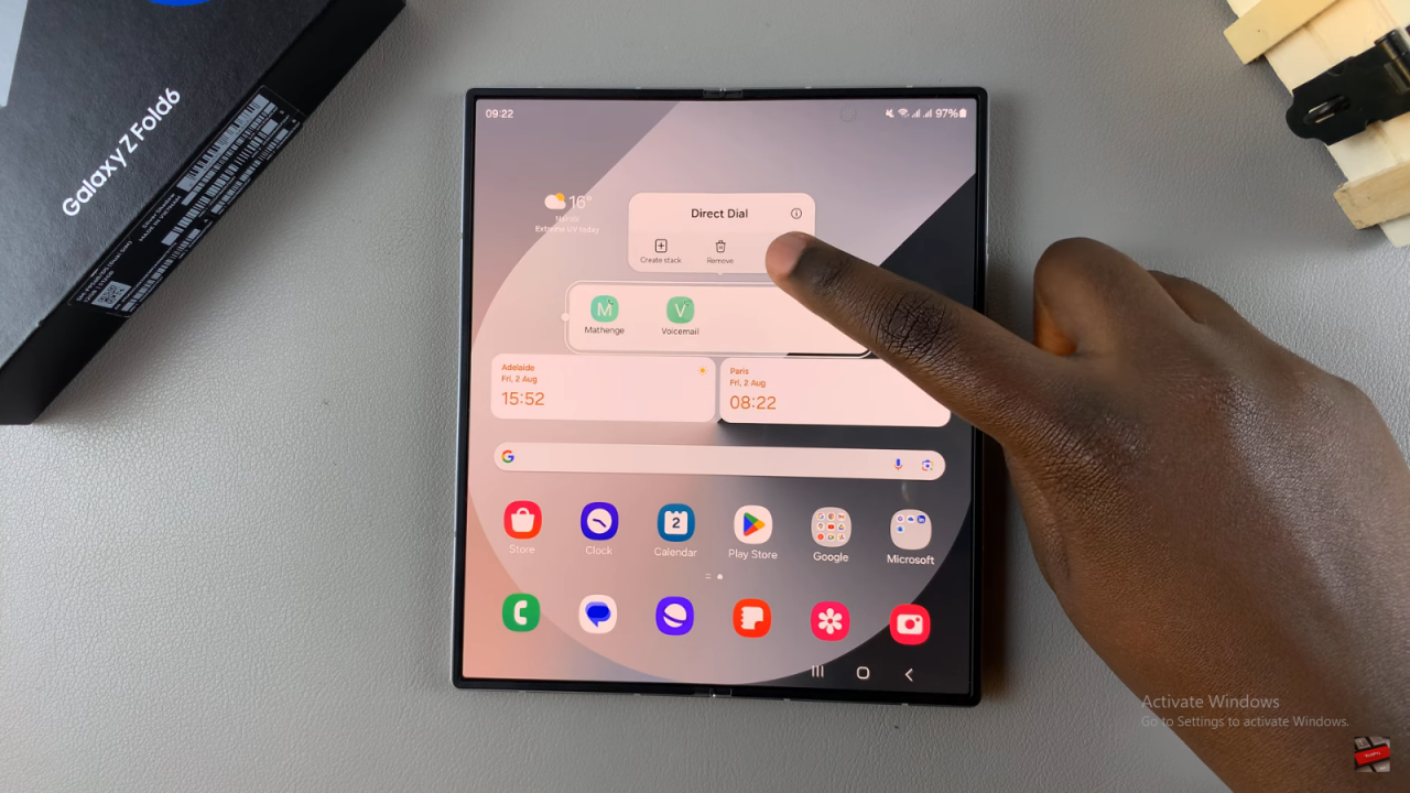 Add Contact Widget To Home Screen On Samsung Galaxy Z Fold 6