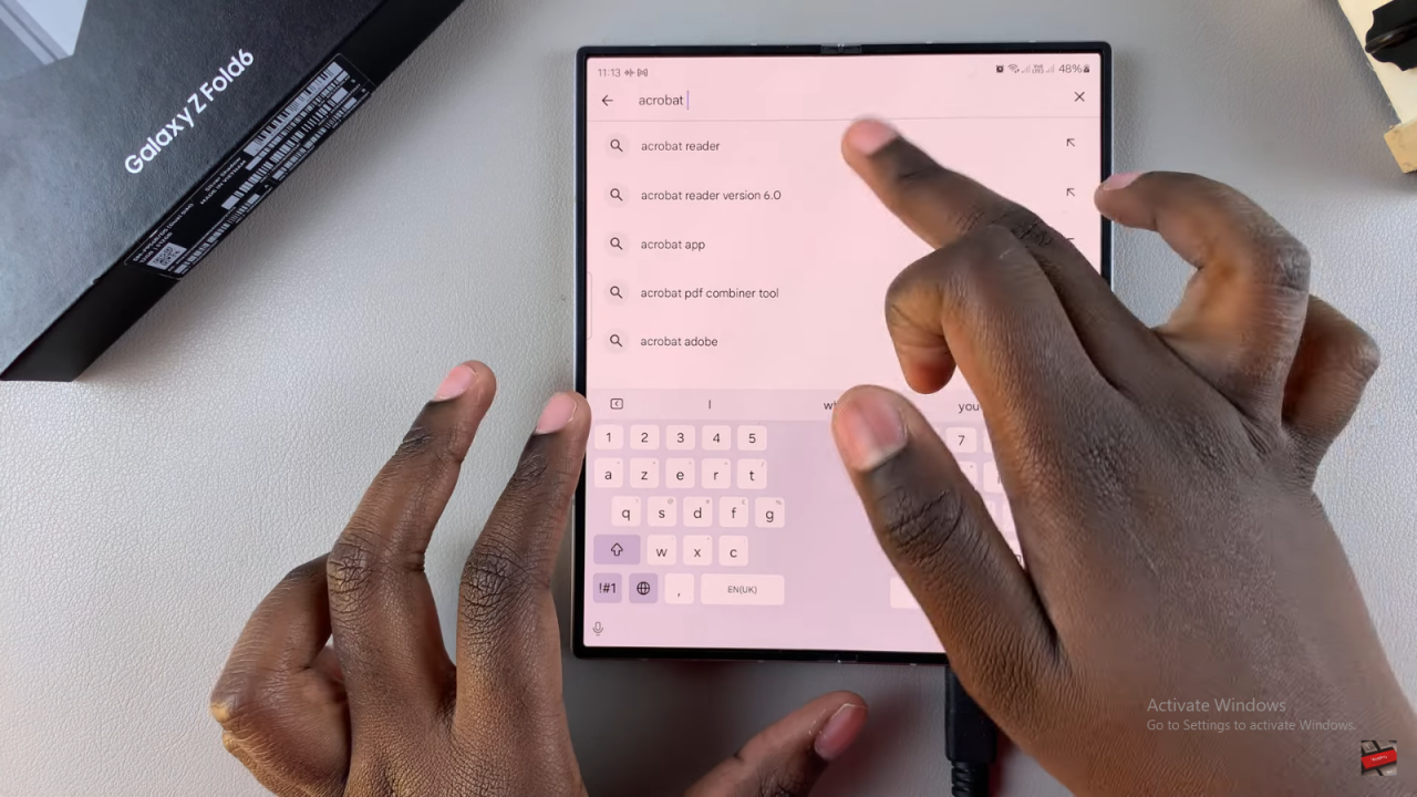Install Adobe Acrobat Reader On Samsung Galaxy Z Fold 6
