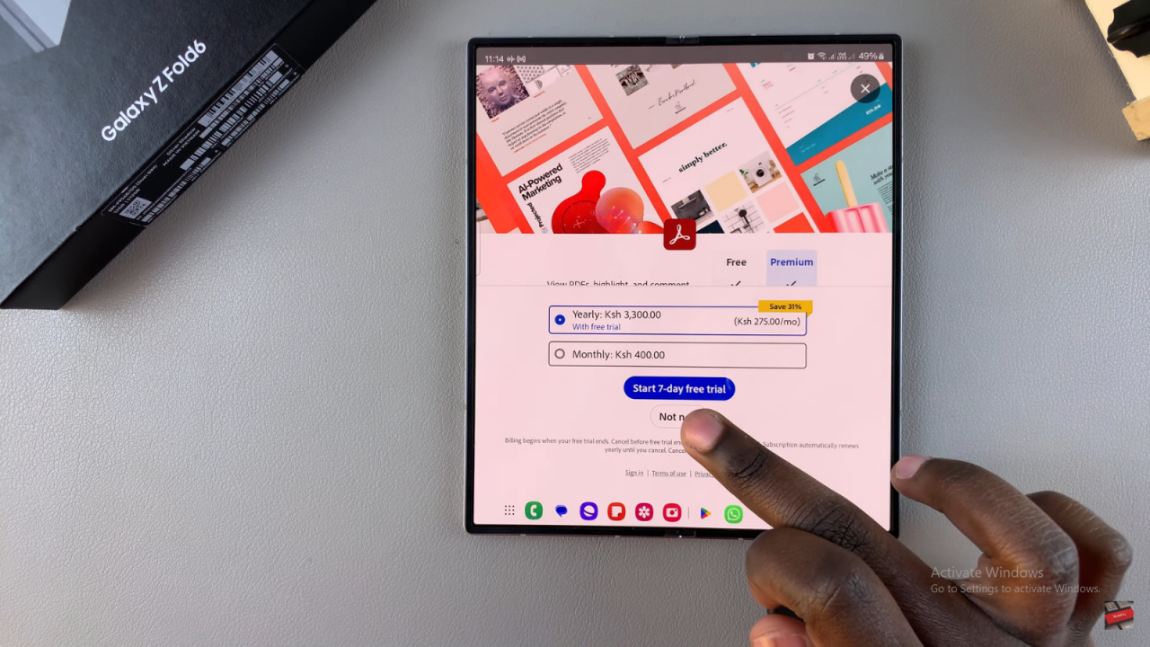 Install Adobe Acrobat Reader On Samsung Galaxy Z Fold 6