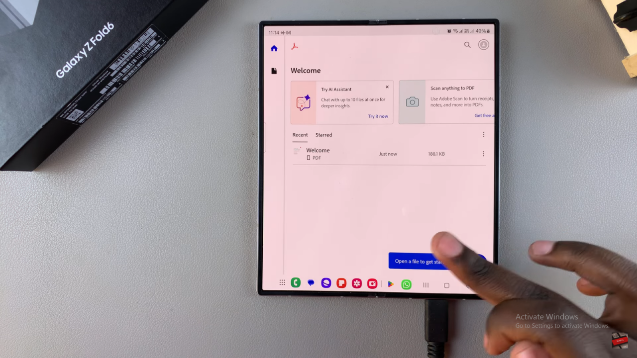 Install Adobe Acrobat Reader On Samsung Galaxy Z Fold 6