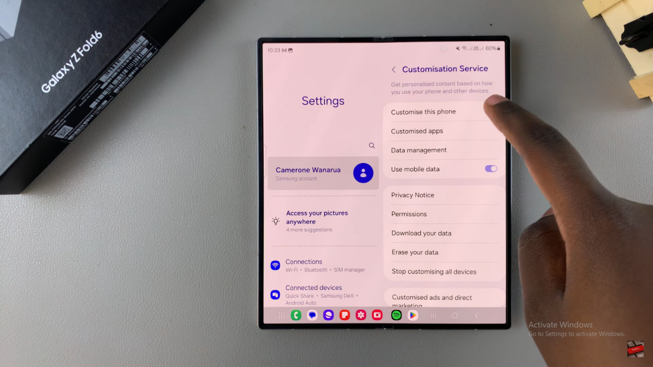  Disable Customization Service On Samsung Galaxy Z Fold 6