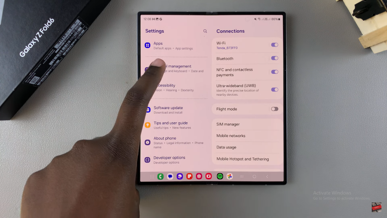 Customize Keyboard Layout On Samsung Galaxy Z Fold 6