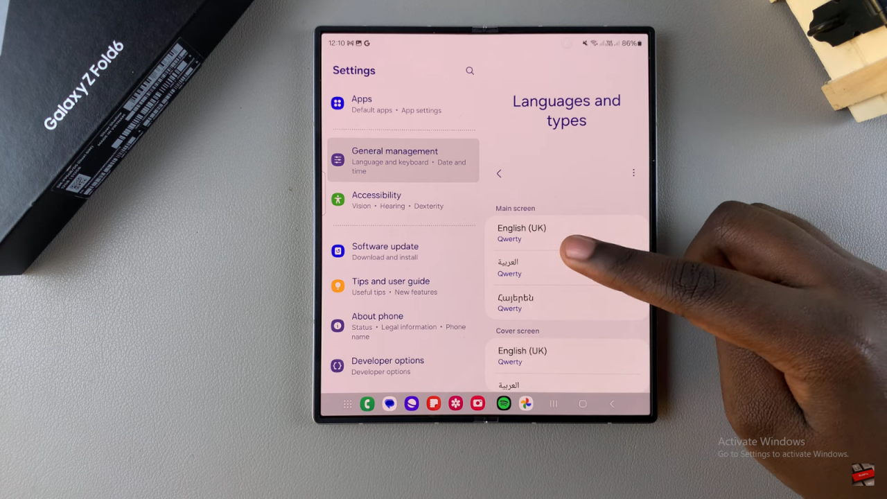 Customize Keyboard Layout On Samsung Galaxy Z Fold 6