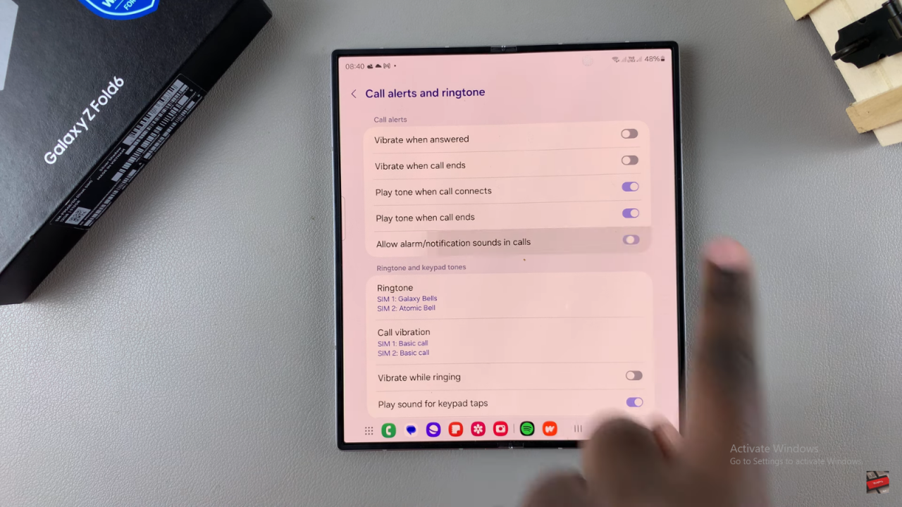 Turn Off Notification Sounds During Call On Samsung Galaxy Z Fold 6