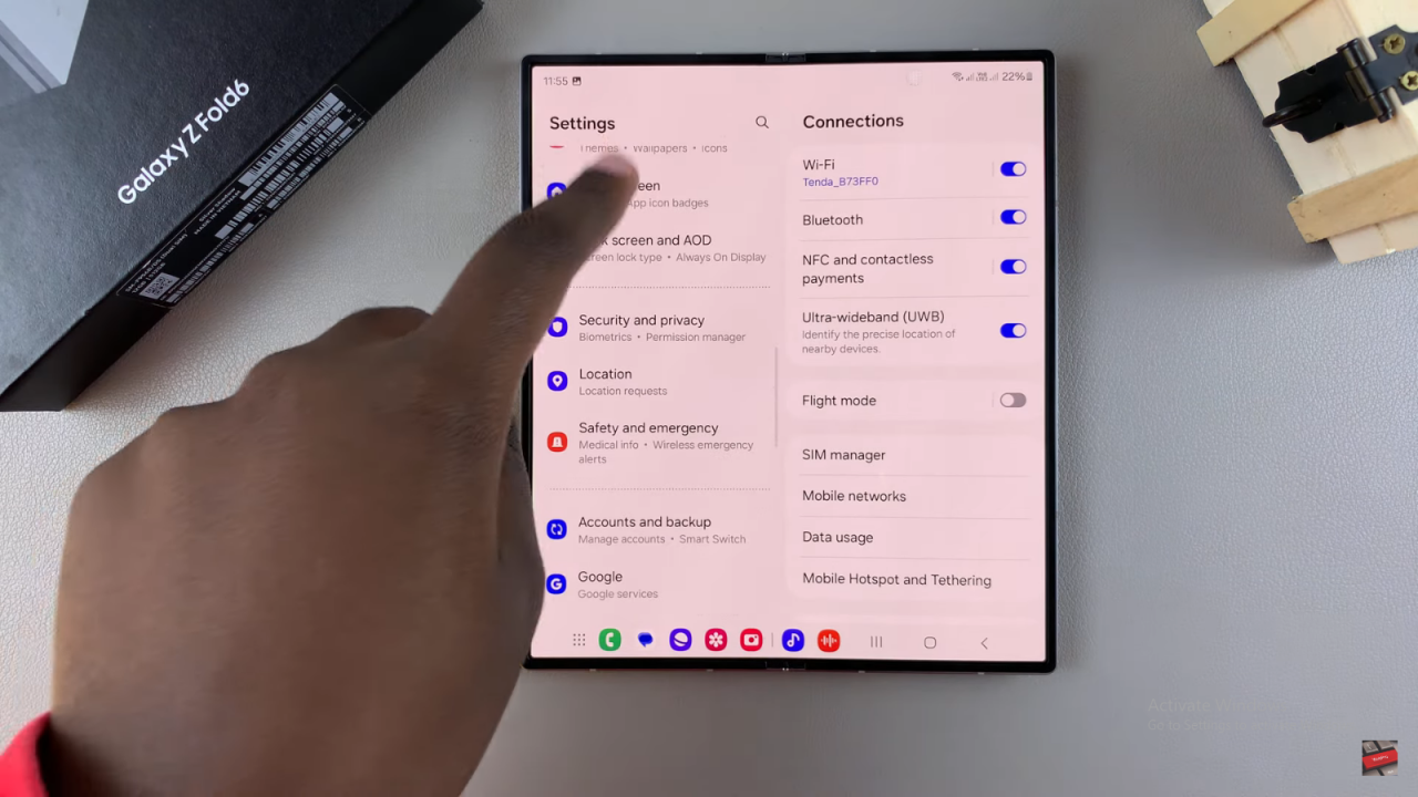 Change Grid Size Of Home Screen Folder On Samsung Galaxy Z Fold 6