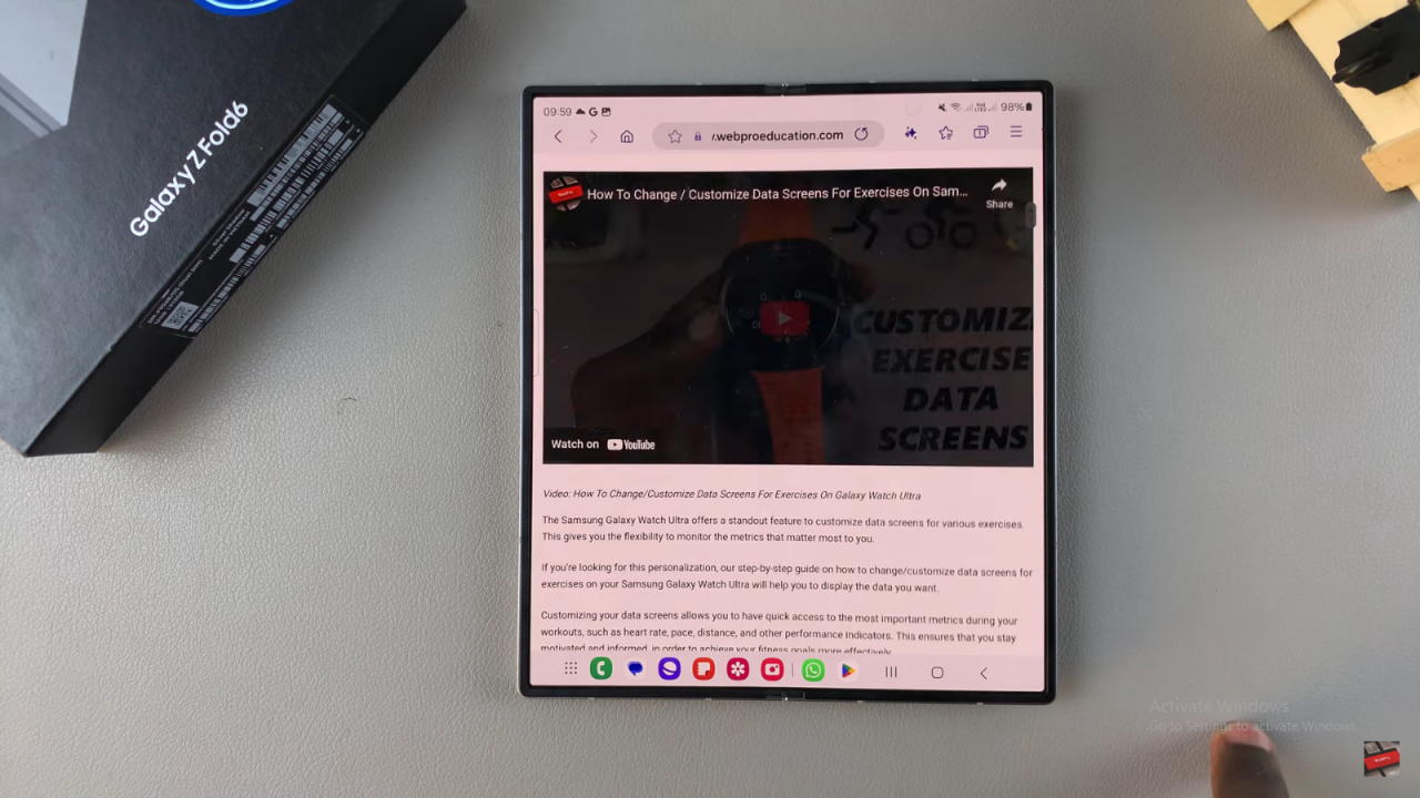 Take Scrolling Screenshot On Samsung Galaxy Z Fold 6