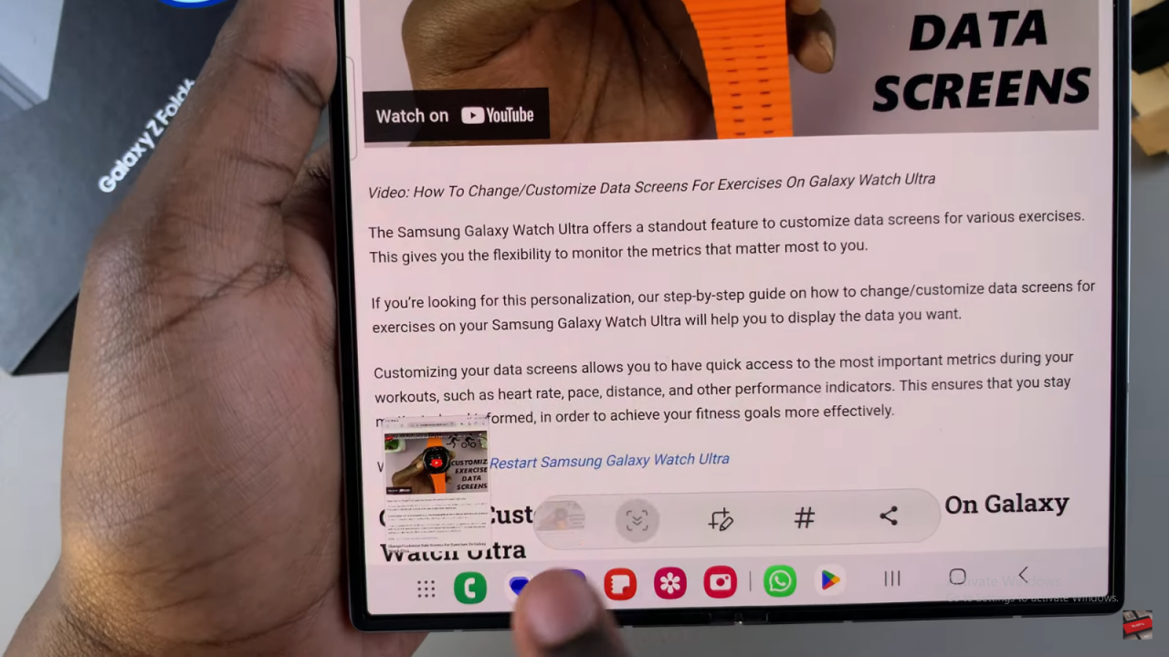 Take Scrolling Screenshot On Samsung Galaxy Z Fold 6