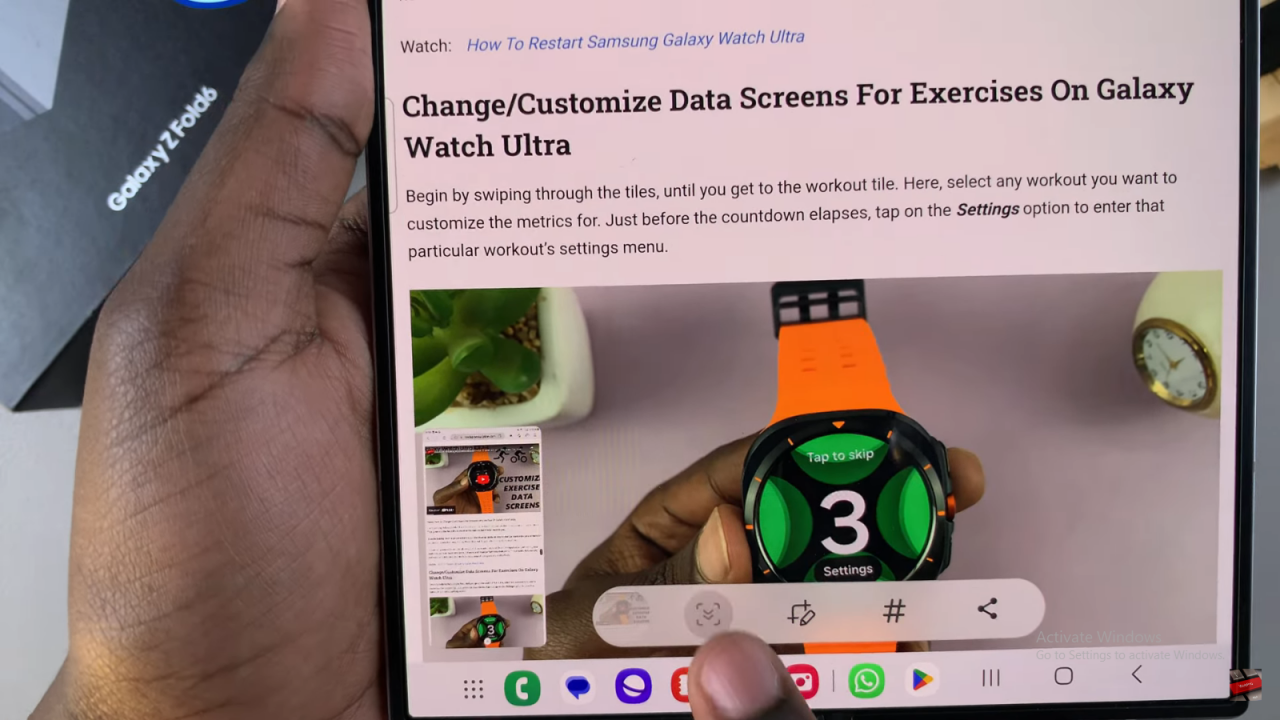 Take Scrolling Screenshot On Samsung Galaxy Z Fold 6