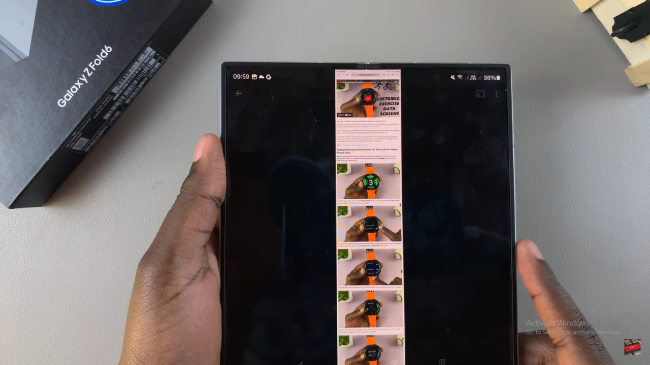 Take Scrolling Screenshot On Samsung Galaxy Z Fold 6