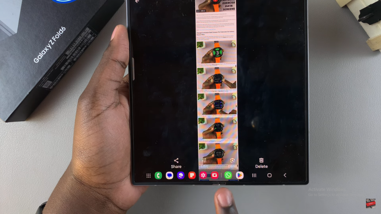 Take Scrolling Screenshot On Samsung Galaxy Z Fold 6