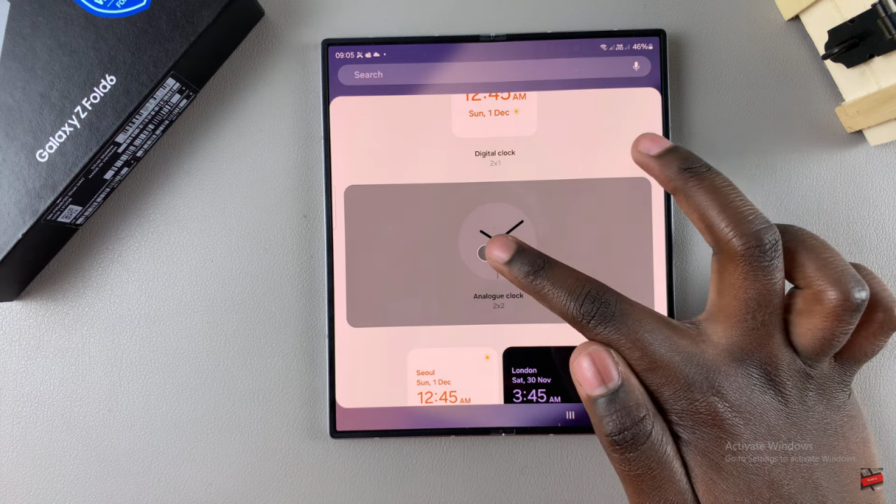 FIX Missing Clock Widget On Home Screen Of Samsung Galaxy Z Fold 6