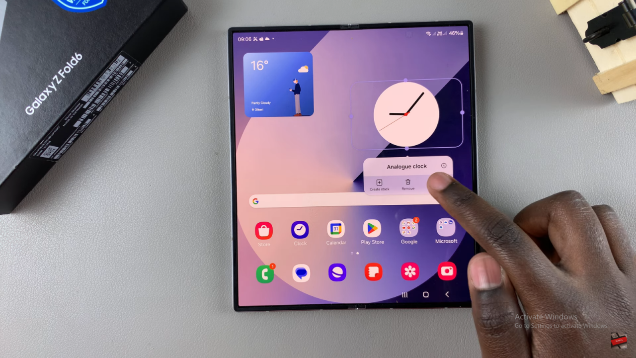 FIX Missing Clock Widget On Home Screen Of Samsung Galaxy Z Fold 6