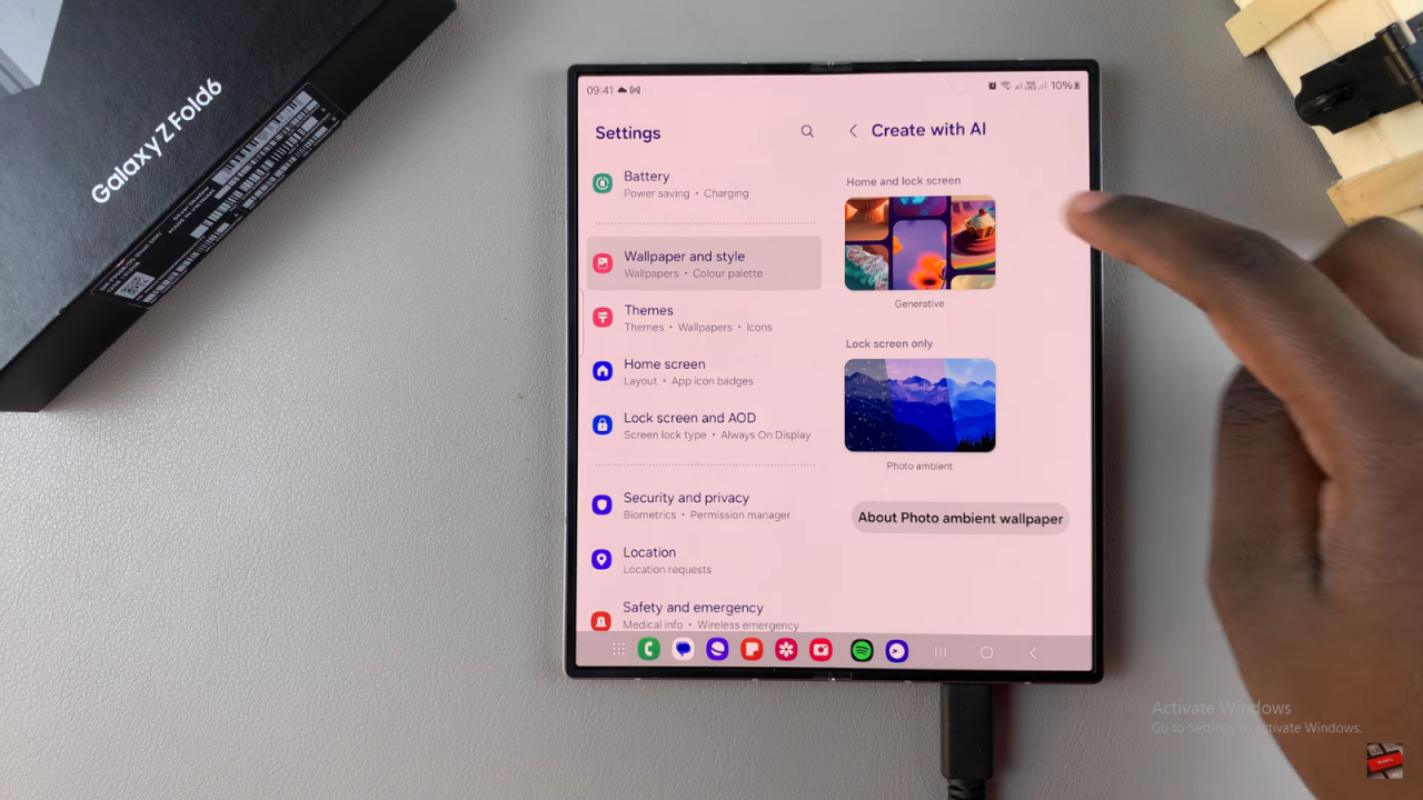 Generate Custom AI Wallpapers On Samsung Galaxy Z Fold 6
