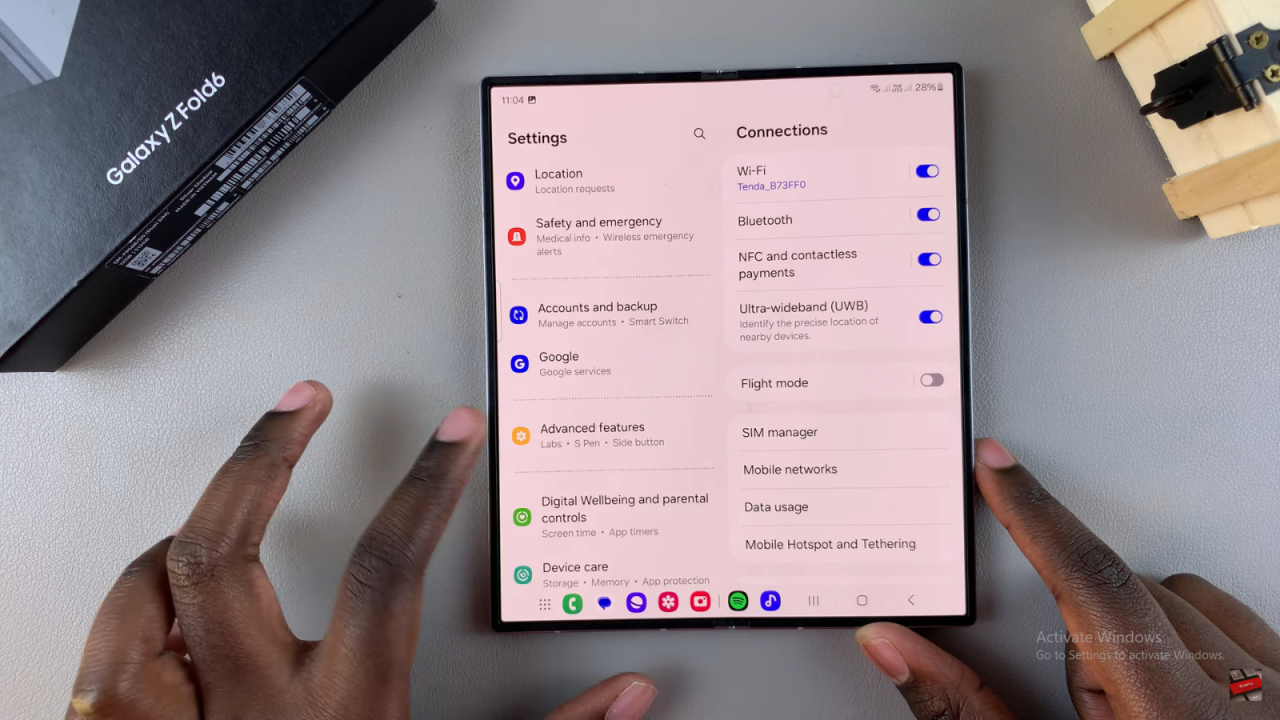 Disable Flex Mode Panel On Samsung Galaxy Z Fold 6