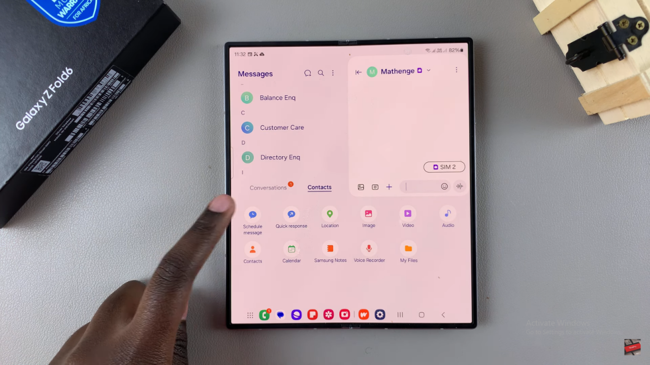 Schedule Text Messages In Samsung Galaxy Z Fold 6