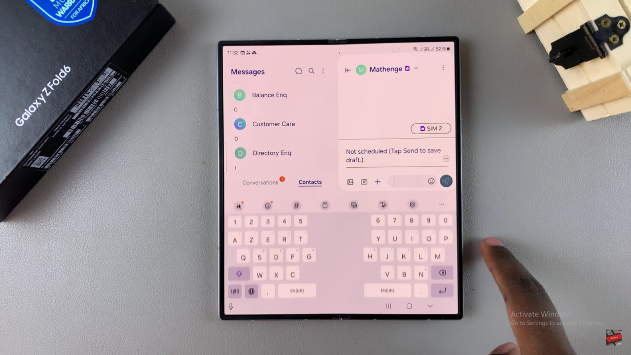 Schedule Text Messages In Samsung Galaxy Z Fold 6