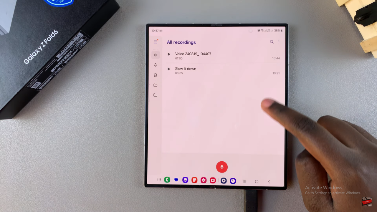 Transcribe Voice Recordings On Samsung Galaxy Z Fold 6