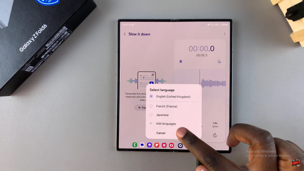 Transcribe Voice Recordings On Samsung Galaxy Z Fold 6