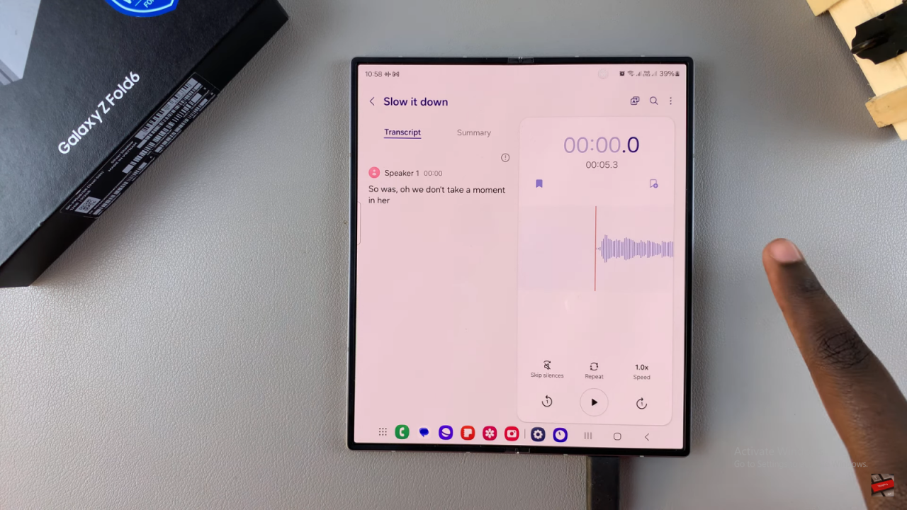 Transcribe Voice Recordings On Samsung Galaxy Z Fold 6