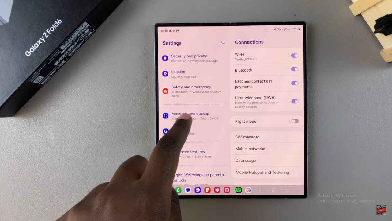 Back Up Samsung Galaxy Z Fold 6