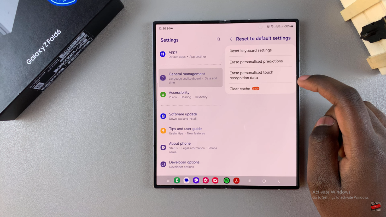 Reset Keyboard To Default Settings On Samsung Galaxy Z Fold 6