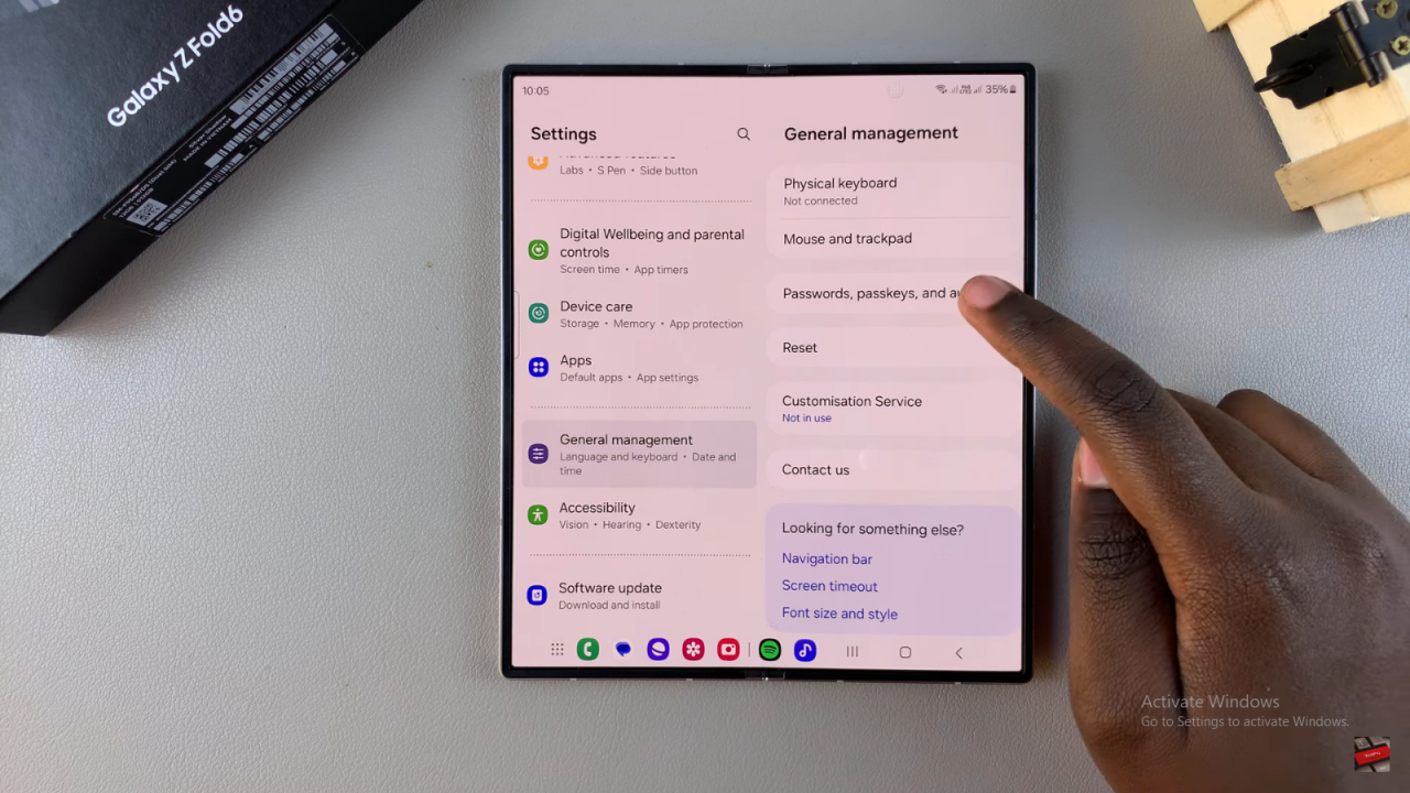 Add Google Password Manager To Home Screen On Samsung Galaxy Z Fold 6