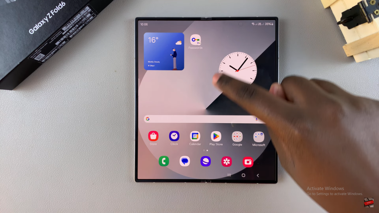 Add Google Password Manager To Home Screen On Samsung Galaxy Z Fold 6