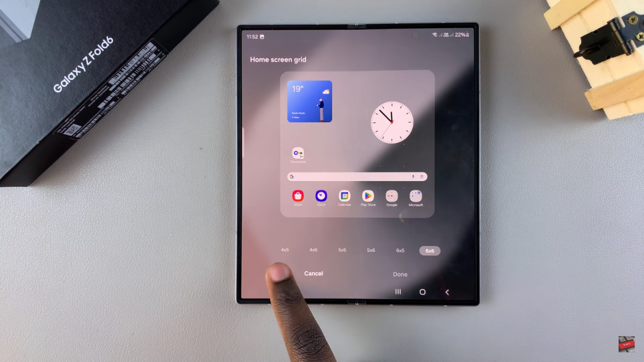 Change Grid Size Of Home Screen & Apps Screen On Samsung Galaxy Z Fold 6