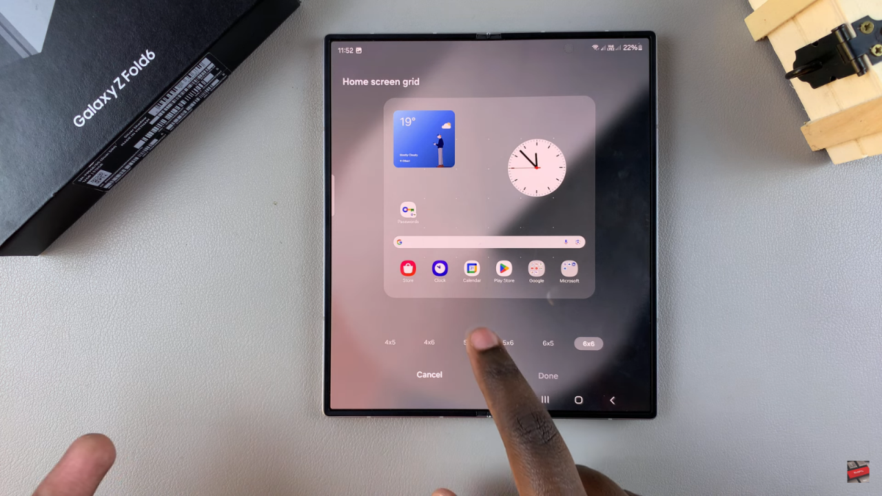 Change Grid Size Of Home Screen & Apps Screen On Samsung Galaxy Z Fold 6