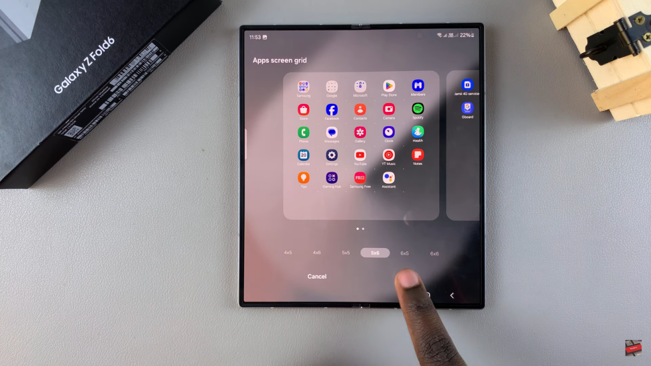 Change Grid Size Of Home Screen & Apps Screen On Samsung Galaxy Z Fold 6