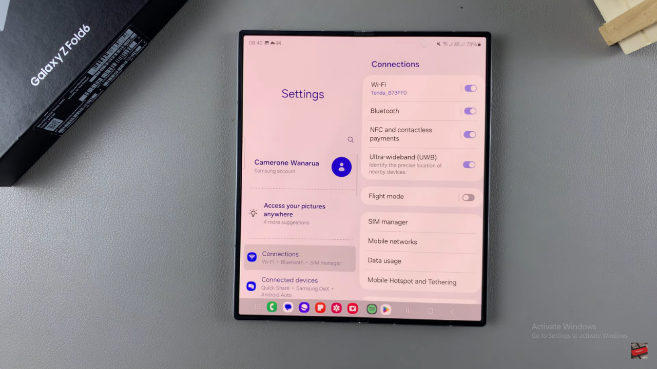  Enable / Disable 'Delete Screenshot After Sharing' From Tollbar On Samsung Galaxy Z Fold 6