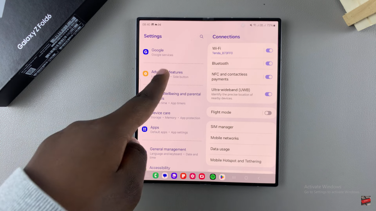  Enable / Disable 'Delete Screenshot After Sharing' From Tollbar On Samsung Galaxy Z Fold 6