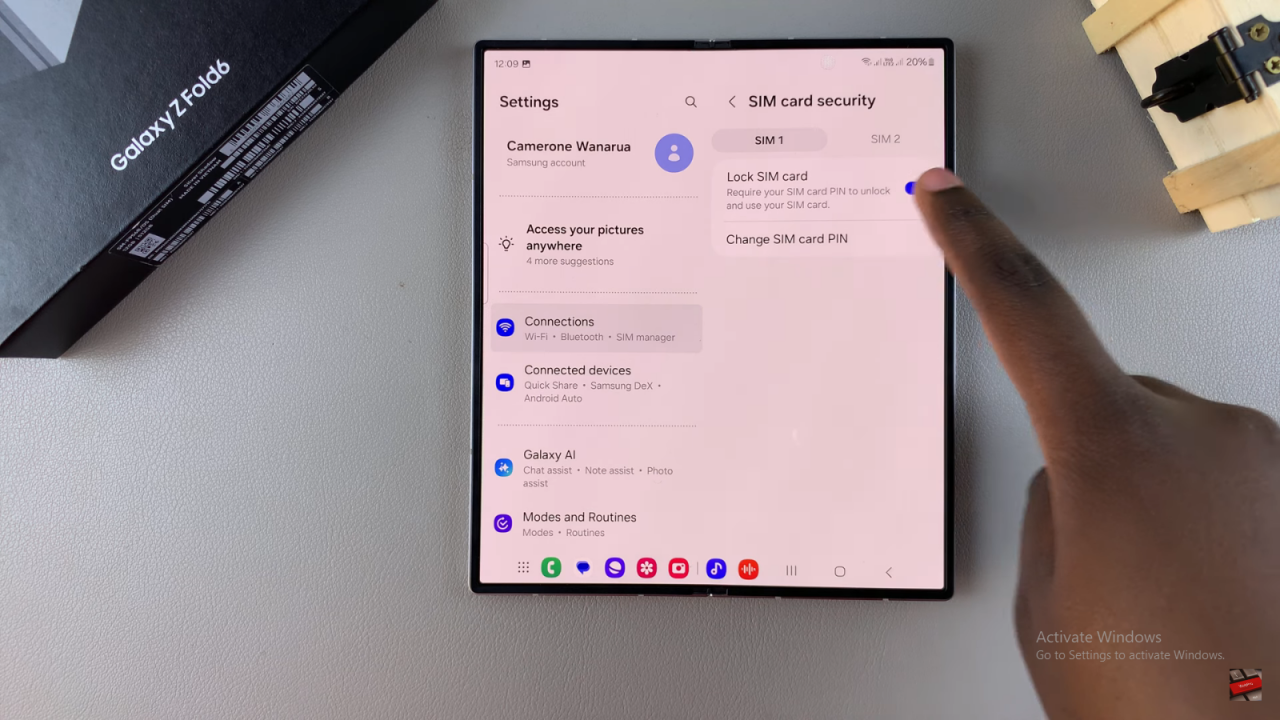 Remove SIM PIN On Samsung Galaxy Z Fold 6