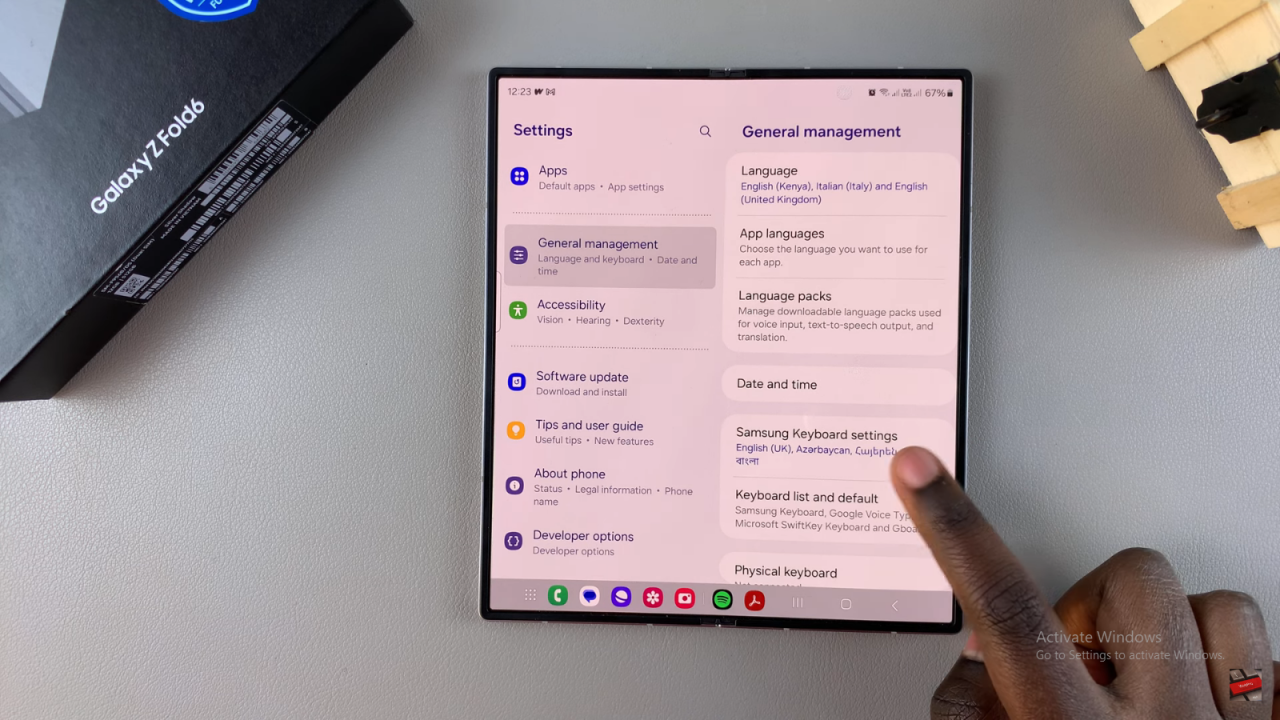  Remove Unwanted Languages From Keyboard On Samsung Galaxy Z Fold 6