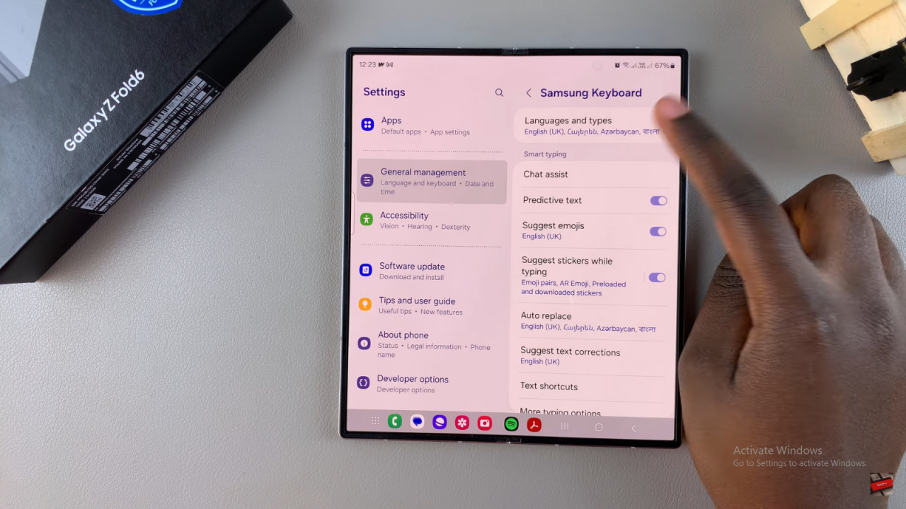  Remove Unwanted Languages From Keyboard On Samsung Galaxy Z Fold 6