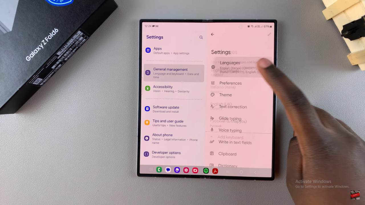  Remove Unwanted Languages From Keyboard On Samsung Galaxy Z Fold 6