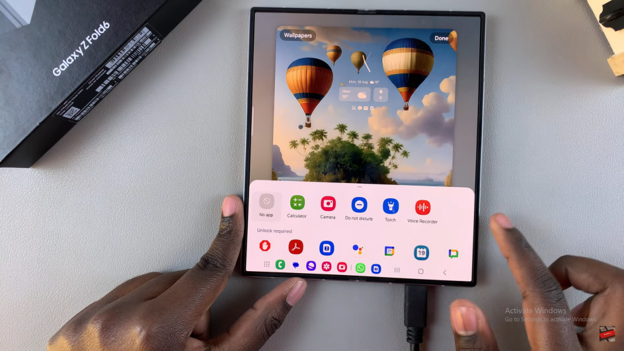 Add Torch To Lock Screen On Samsung Galaxy Z Fold 6